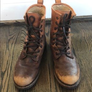 Frye lace up boots